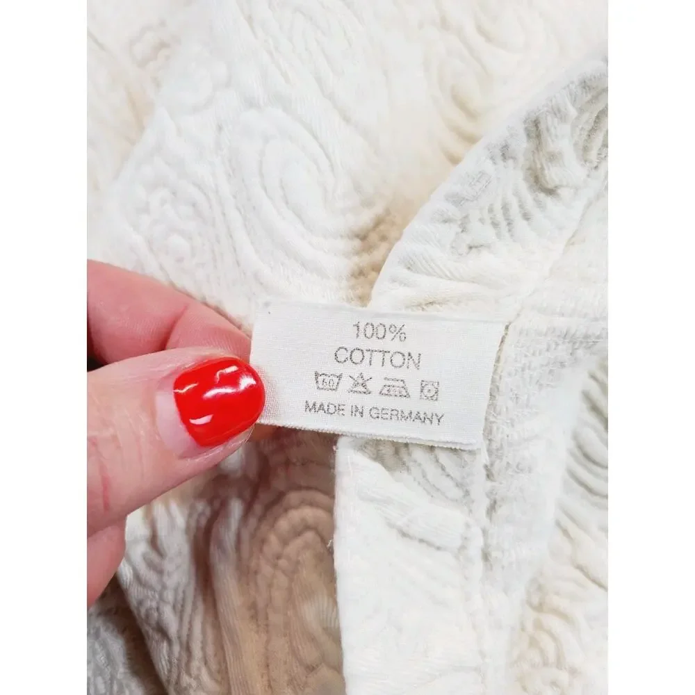 SDH The Purists Made In Germany Standard Pillow Shams 100% Cotton Cream‎ Luxury